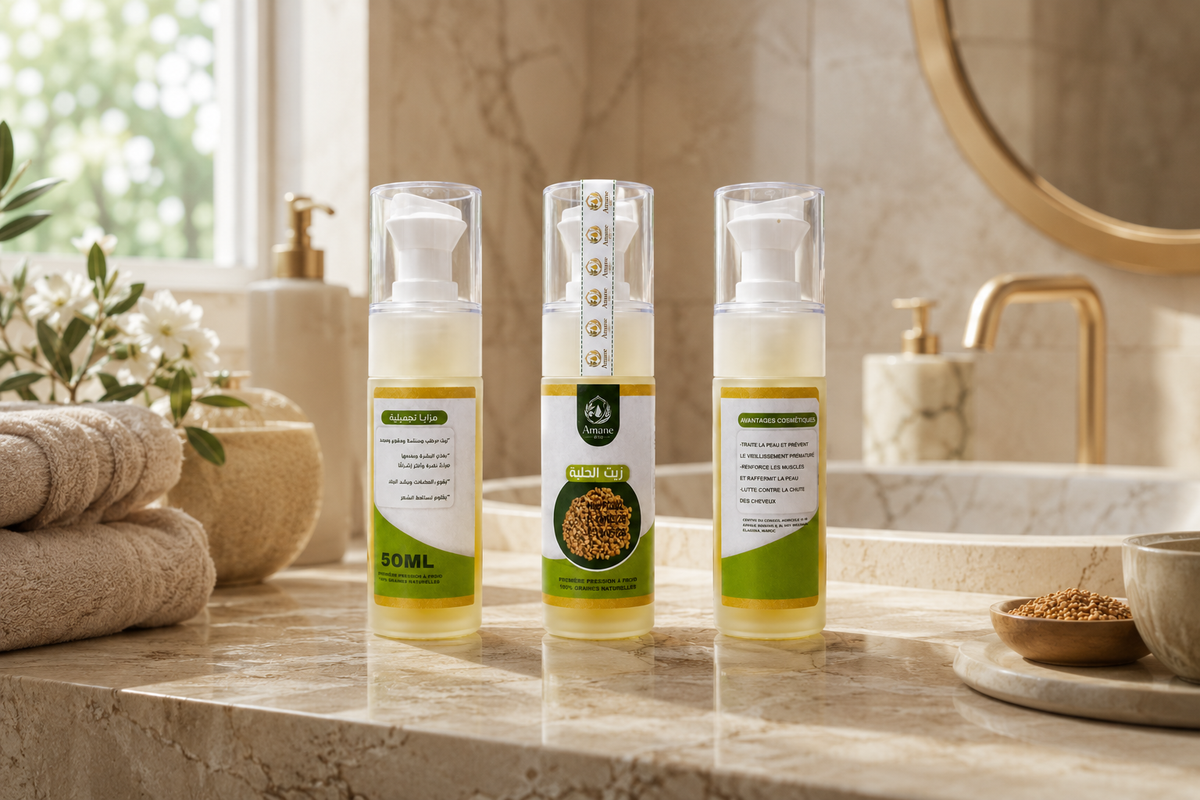 🌿💆 Huile de Fenugrec Cosmétique 50ml | زيت الحلبة التجميلي 50مل
