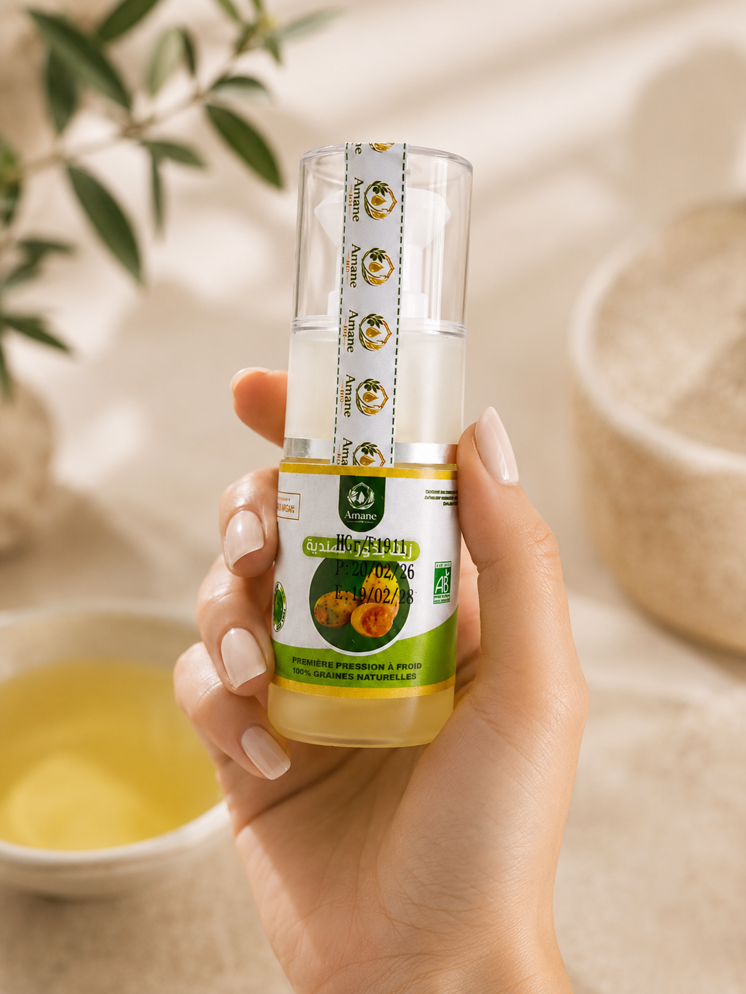 🌵🌿 Huile de Graines de Figue de Barbarie Naturelle 15ml | زيت بذور الهندية الطبيعي 15مل