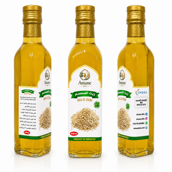🌿 Huile de Sésame Pure 250ml | زيت السمسم الطبيعي الغذائي